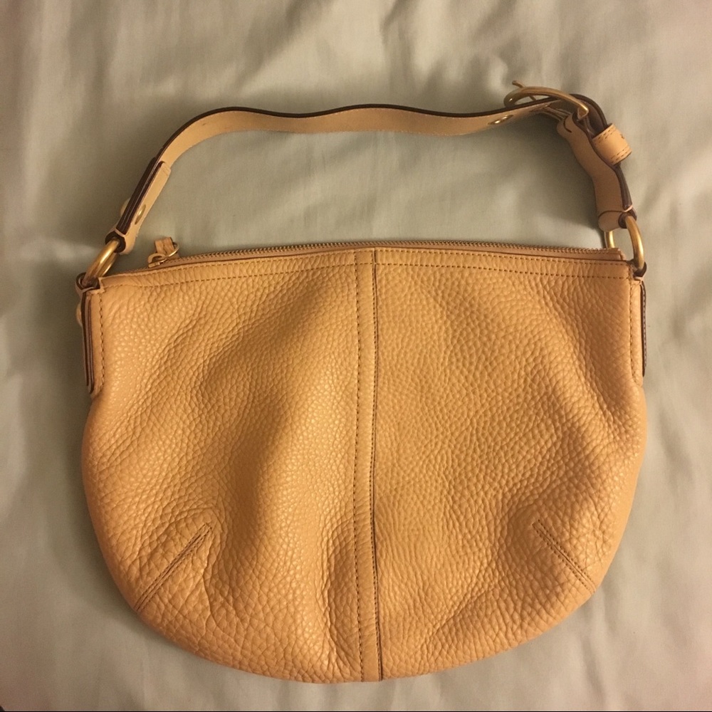 Coach, soft leather, structureless bag, nude